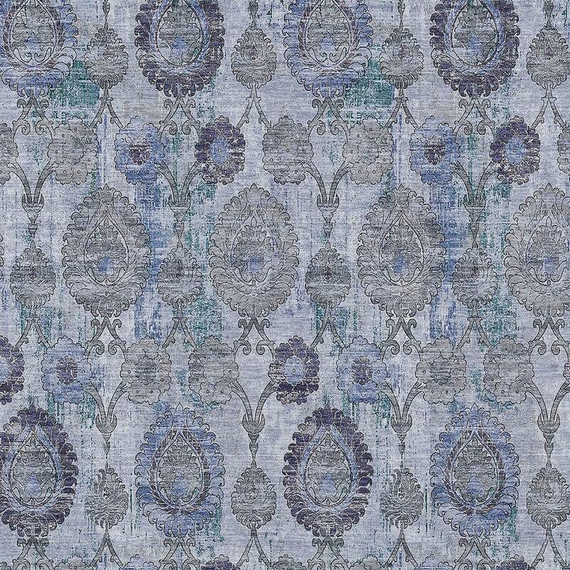 HomeRoots Damask Transitional Rectangle Outdoor Rug