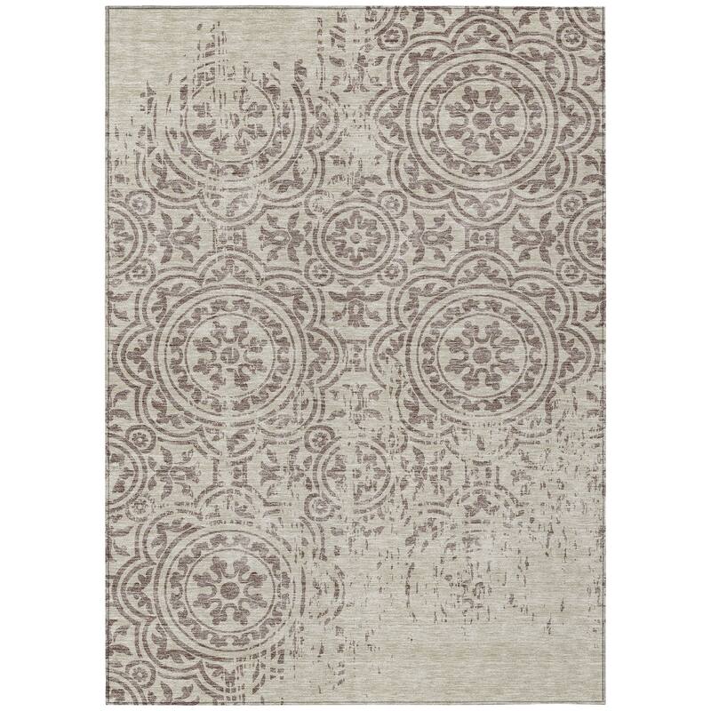 Machine Washable Indoor/ Outdoor Chantille Suzani Vintage Rug