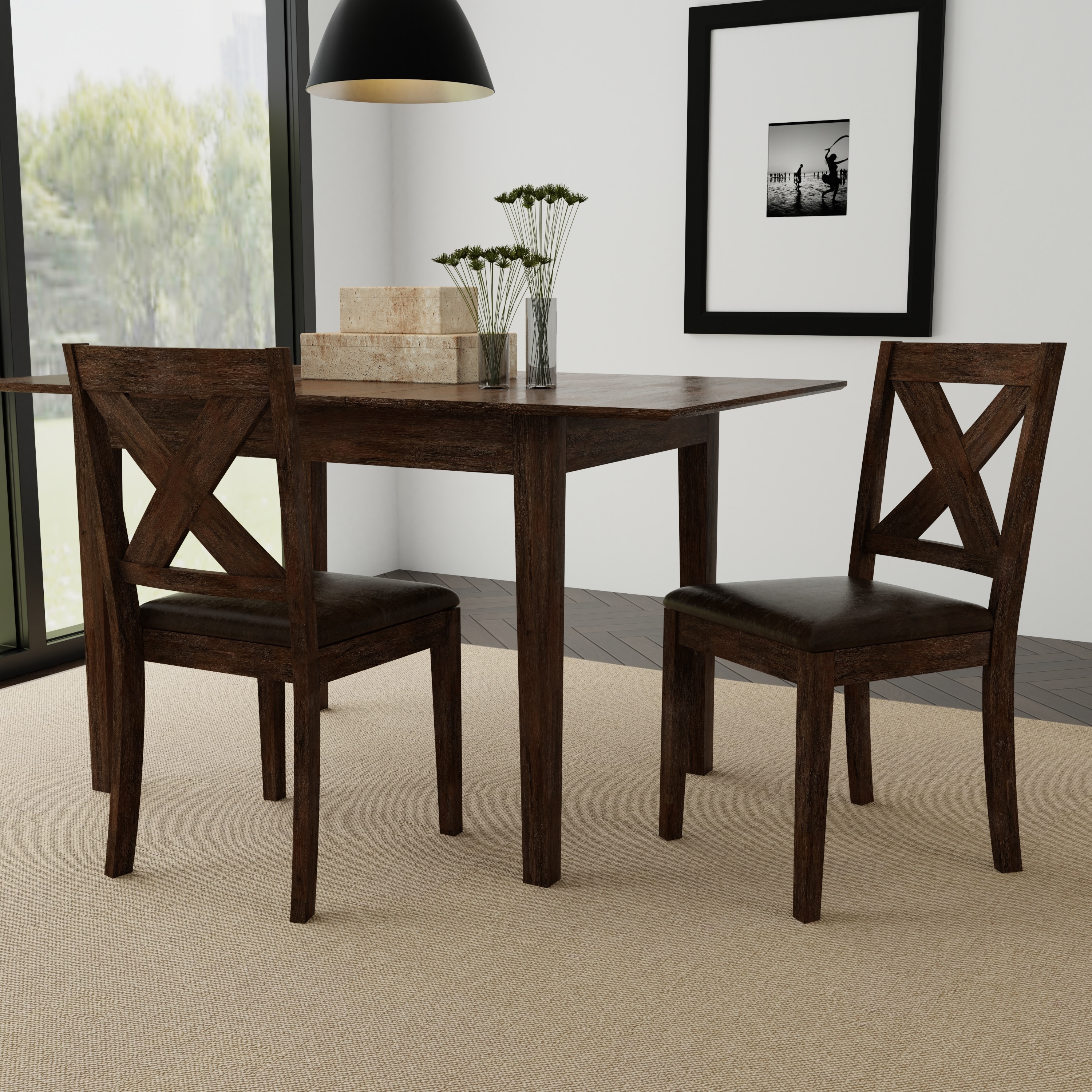 Hillsdale Furniture Spencer Wood X Back Dining Chair Set of 2