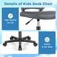 preview thumbnail 30 of 41, Height-adjustable Ergonomic Kids Desk Chair with Universal Casters-Blue