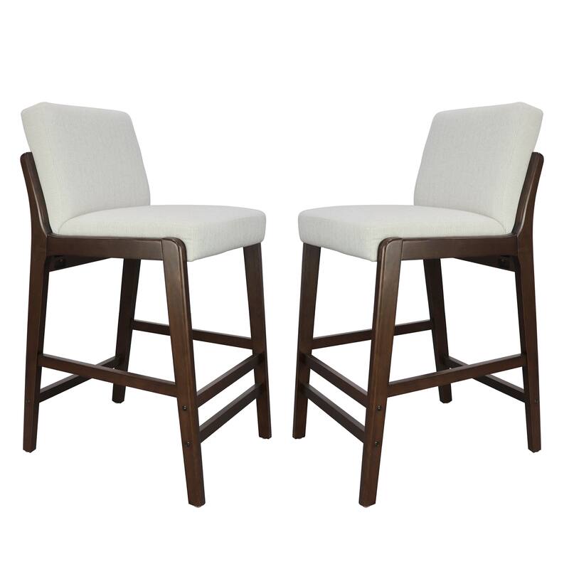 Christopher Knight Home - Eli Classic Wooden Upholstered Bar Stool with Padded Seat and Backrest