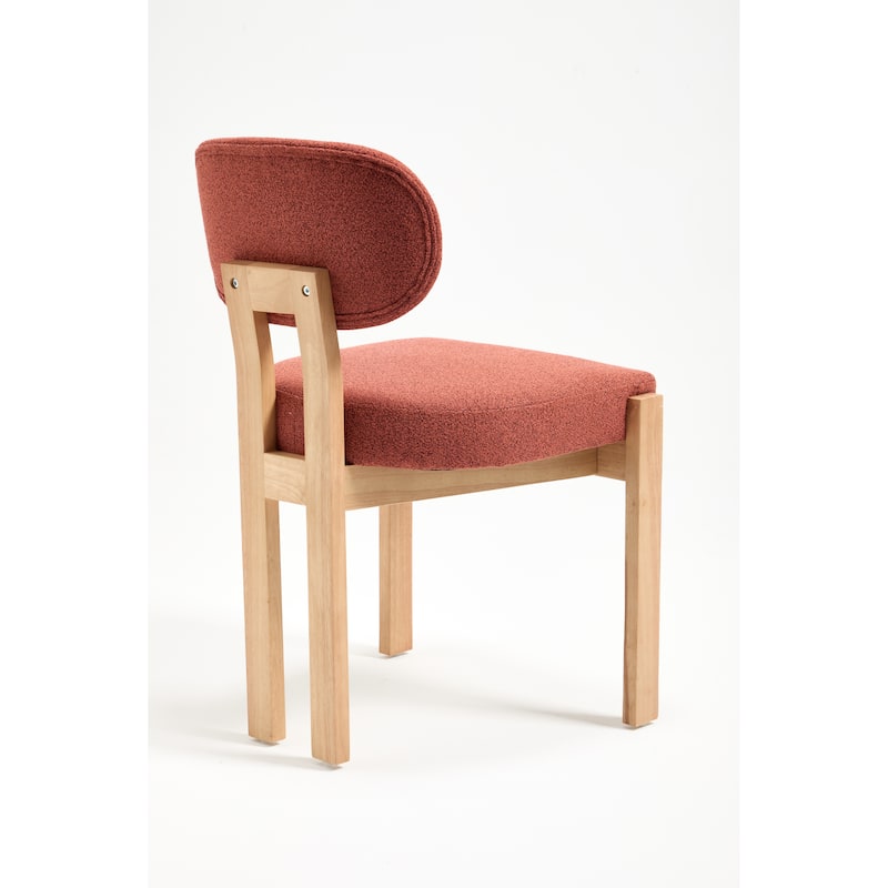 Wooden Dining Chairs Set of 2, Modern Fabric Upholstered Dining Room Chair Kitchen Chairs, Farmhouse Dinner Chair for Kitchen