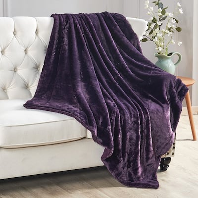 Plain Fauxfur Throw