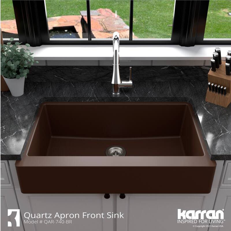 Karran Retrofit Apron Quartz Single Bowl Kitchen Sink