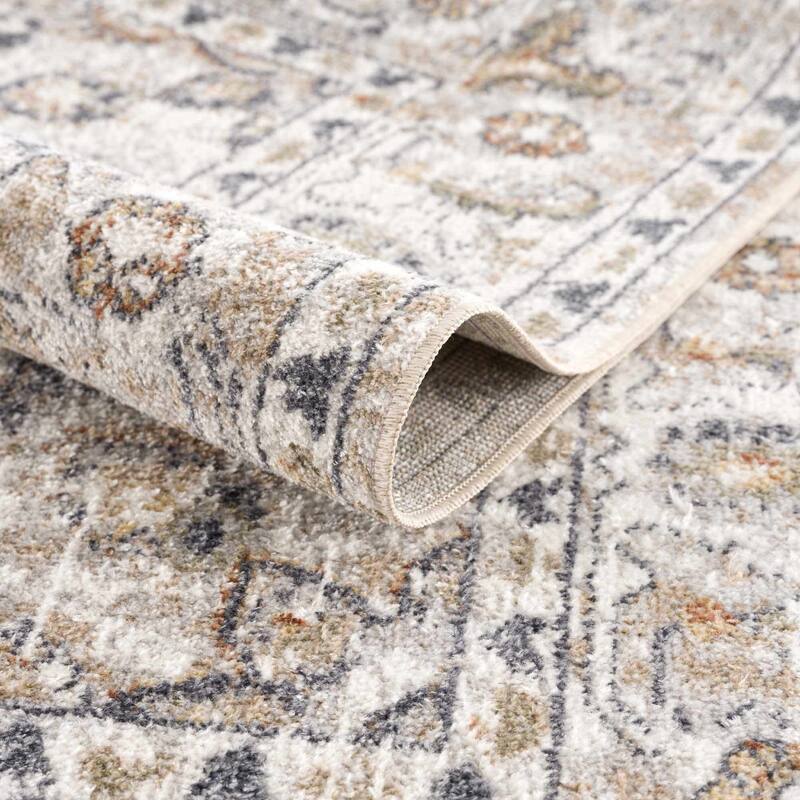 Hauteloom Manhattan Machine Washable Oriental Persian Medallion Vintage Distressed Area Rug