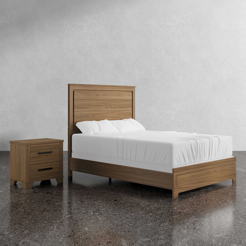 Furniture of America Nyess Modern Chestnut Brown 2-Piece Wood Kids Bedroom Set