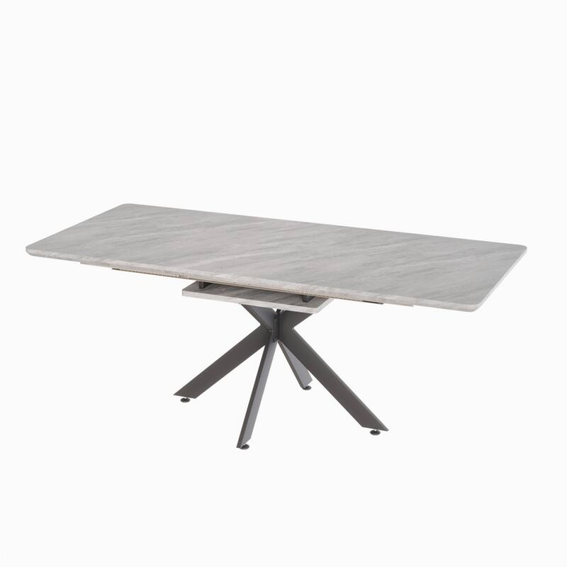 Extendable Dining Table Modern Mid-Century Kitchen Table