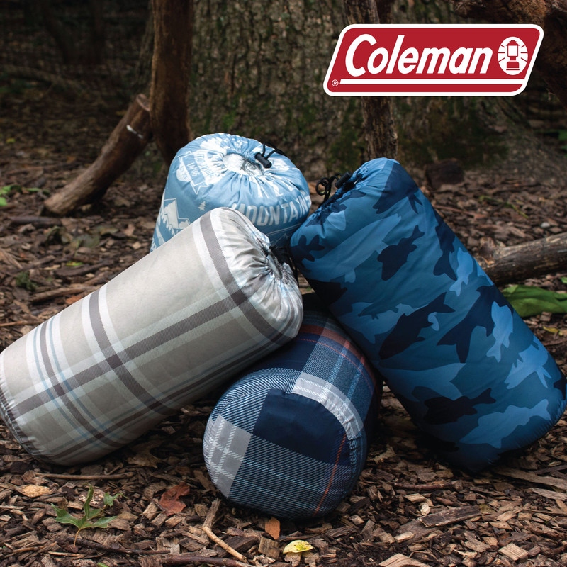 Coleman Reversible Water Resistant Indoor Outdoor Throw Blanket
