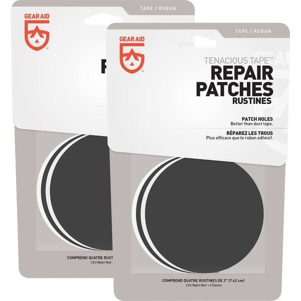 Gear Aid Tenacious Tape Repair Patches 2-Pack - Clear/Black - One Size -  Bed Bath & Beyond - 31107183