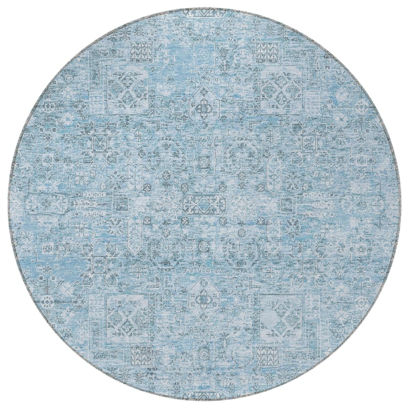 HomeRoots Floral Transitional Rectangle Outdoor Rug