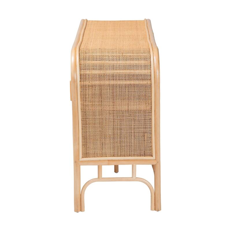 Carabella Bohemian Natural Rattan 2-Door Storage Cabinet