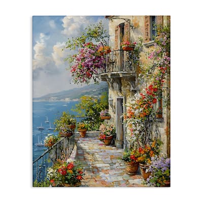 Stupell Botanical Lined Seaside Canvas Wall Art Design By Franklyn Gregory