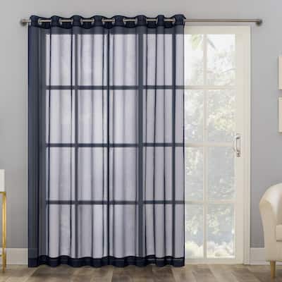 No. 918 Emily Voile Sheer Grommet Sliding Patio Door Curtain Panel, Single Panel