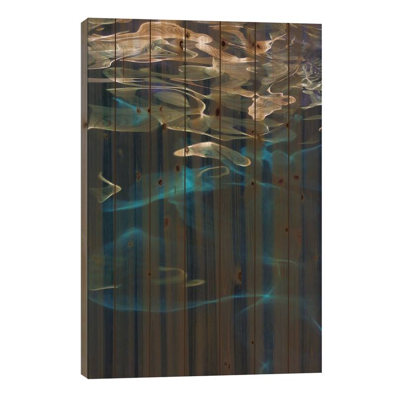 H2O XLIX Print On Wood by Lena Weisbek - Multi-Color - 26x18x1.5