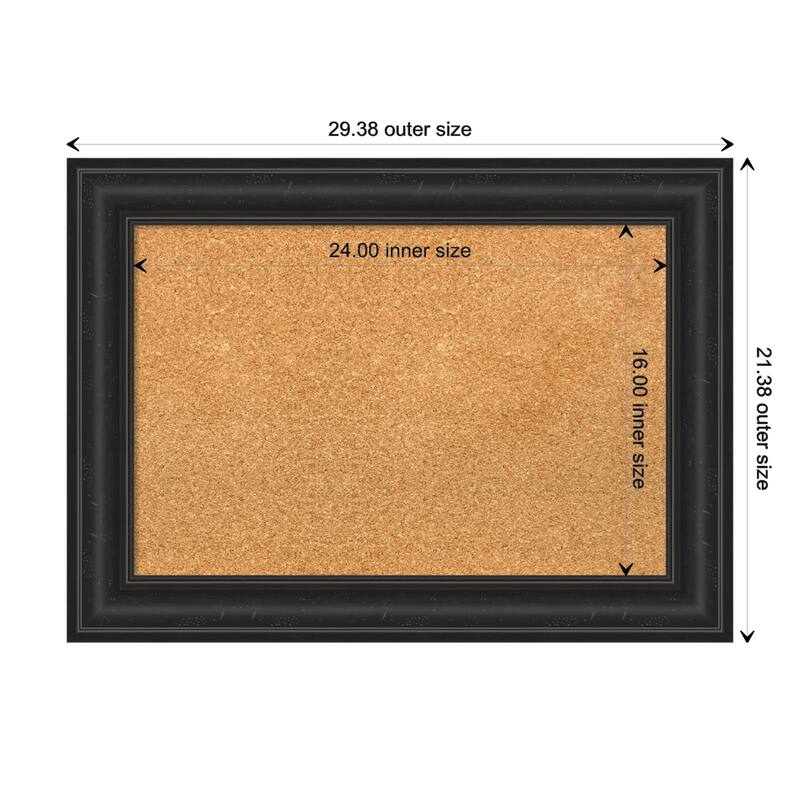 Shipwreck Black Framed Cork Bulletin Memo Board