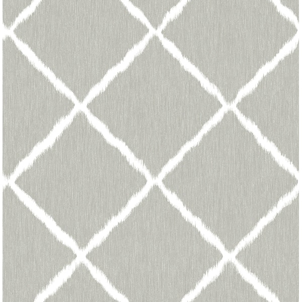 slide 2 of 3, A-Street Prints Sterling Ikat Trellis Wallpaper