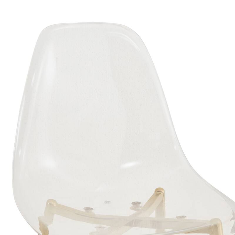 Modern Dining Table Set for 4-6, 63" Marble-Patterned Tempered Glass Table with Plastic Chairs, Compact Modern Kitchen Table Set