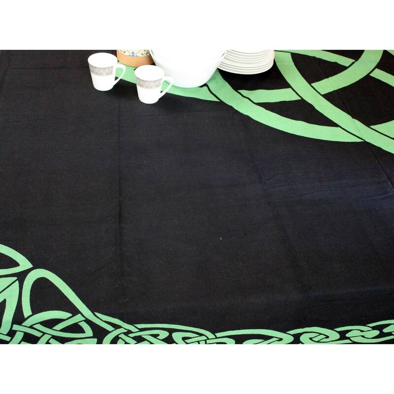 Celtic Tie Dye Trinity Knot Heavy Cotton Tablecloth