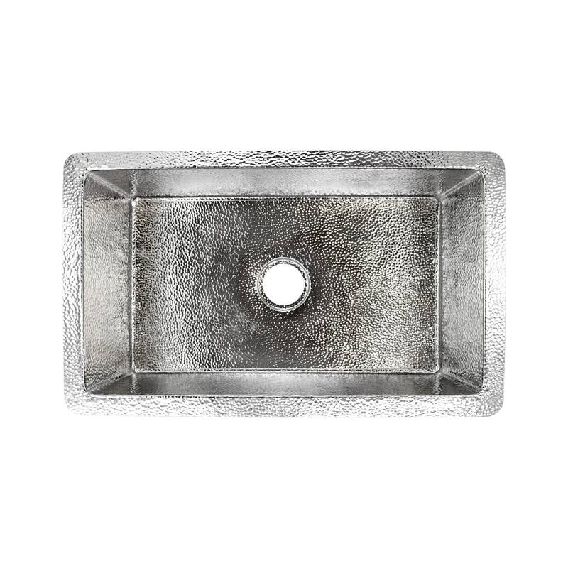 Native Trails Cocina 27" Single Basin Undermount Copper Kitchen Sink - Polished Nickel