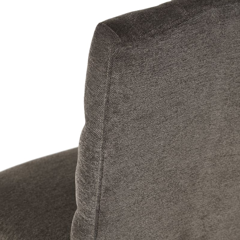 Crown Top Dark Grey Fabric Upholstered Dining Chair (Set of 2) by Christopher Knight Home