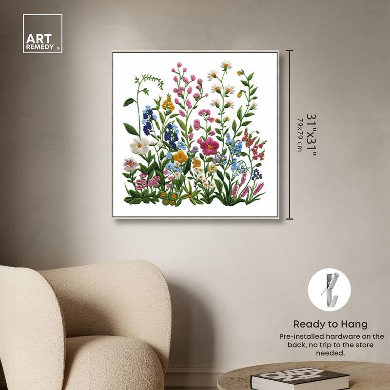 Wildflower Patch I Canvas by Art Remedy
