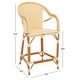 preview thumbnail 29 of 68, SAFAVIEH California Outdoor Bistro 26-inch Counter Stool with Arms - 23" W x 26" D x 43" H