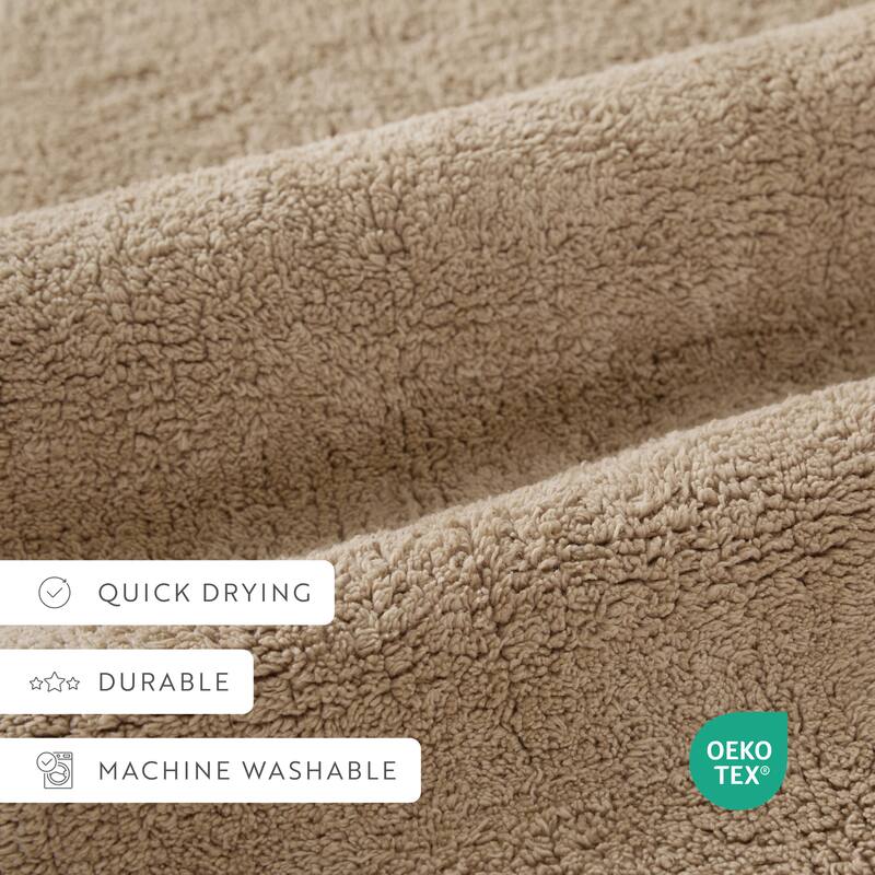 Becky Cameron 100% Cotton Reversible Solid Bath Mat