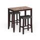 Copper Grove Bloodroot 3-piece Counter Height Table and Saddleback Stools - Espresso - 2