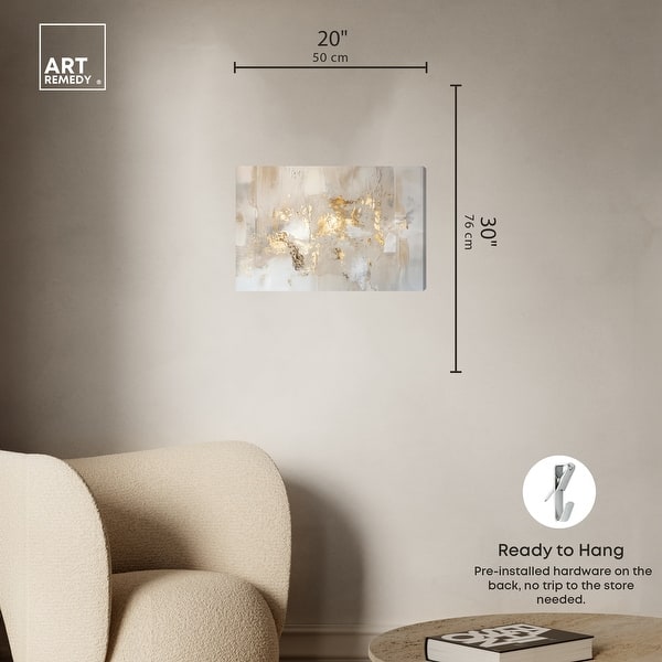 dimension image slide 5 of 6, Sands Of Time Boho Abstract Warm Color Canvas Wall Art by Art Remedy, Gallery Wrapped