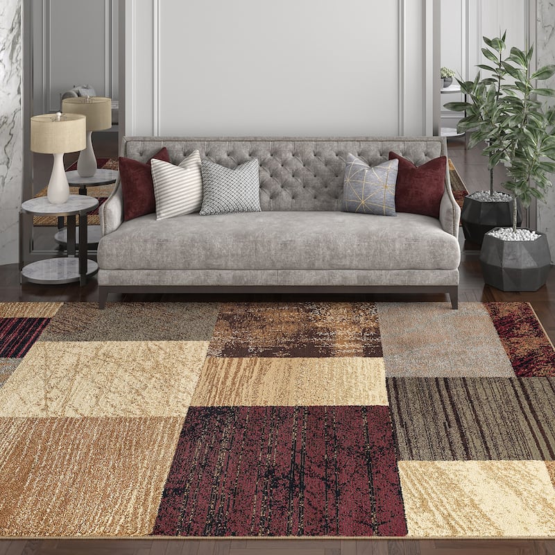 Rhythm Transitional Geometric Indoor Area Rug - 5' x 7', 20'' x 60'', 20'' x 32'' - Multi