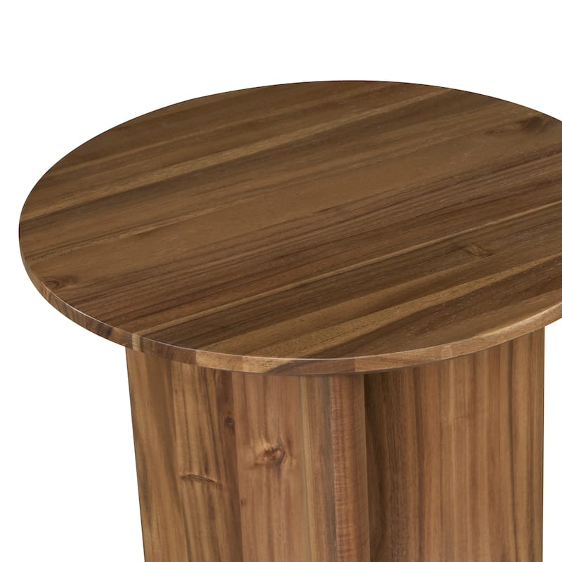 NPD Furniture Petrilio Round Acacia Wood Coffee or Side Table