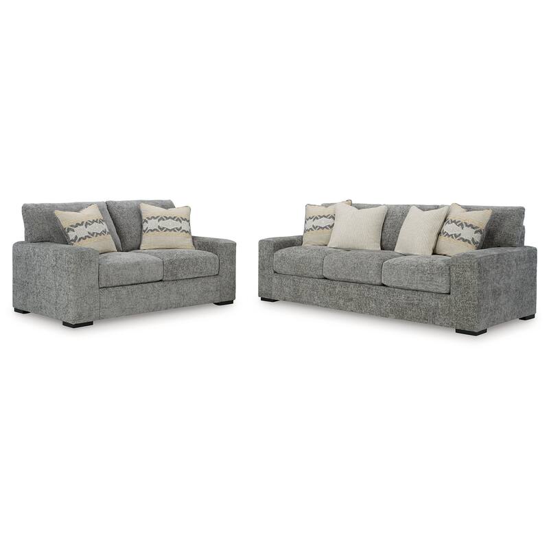 Signature Design by Ashley Dunmor Gray 2-Piece Upholstery Package - 96" W x 45" D x 42" H