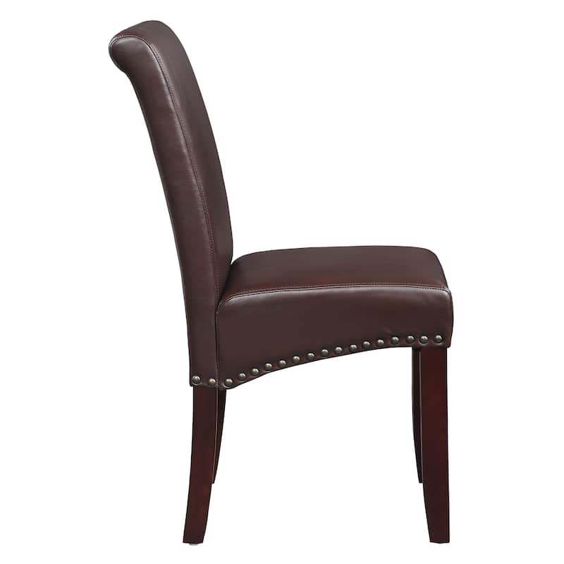 Copper Grove Five Bridge Eco Parsons Faux Leather Nailhead Chair