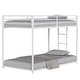preview thumbnail 7 of 11, Adam Sturdy Twin over Twin Metal Bunk White for Kids and Adult, Low Profile and Easy Climbing with Stable Ladder