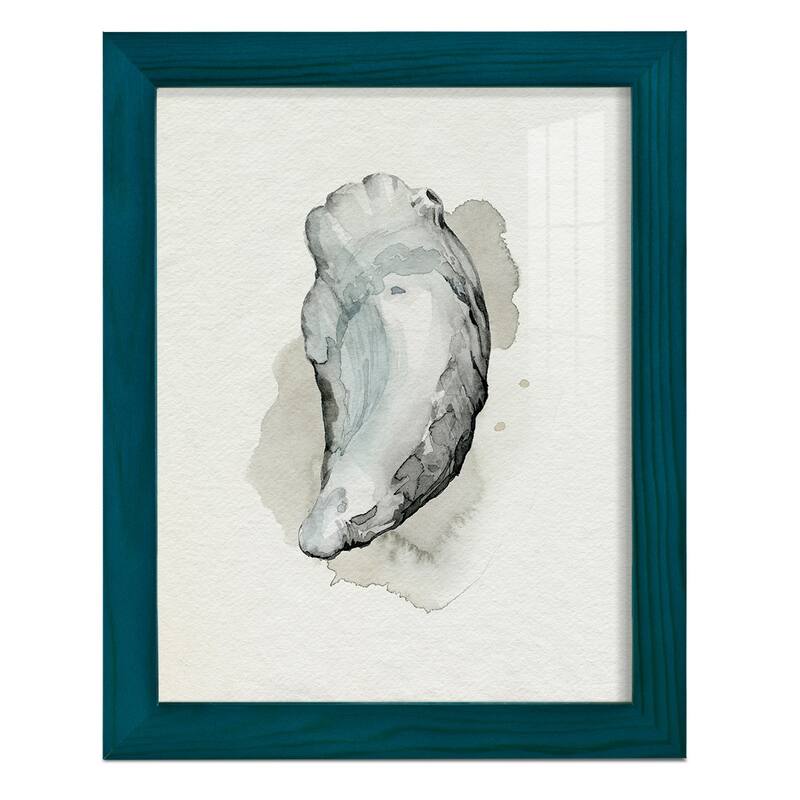 Oysters on the Bay II -Framed Print w/glass-Cherry Red