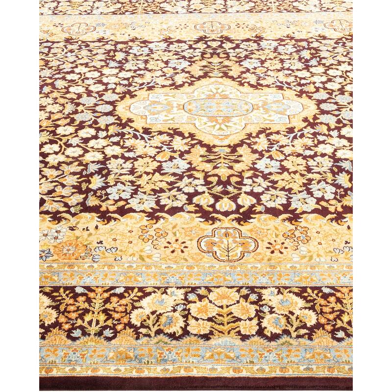 Overton Hand Knotted Wool Traditional Oriental Red Area Rug - 6' x 9'