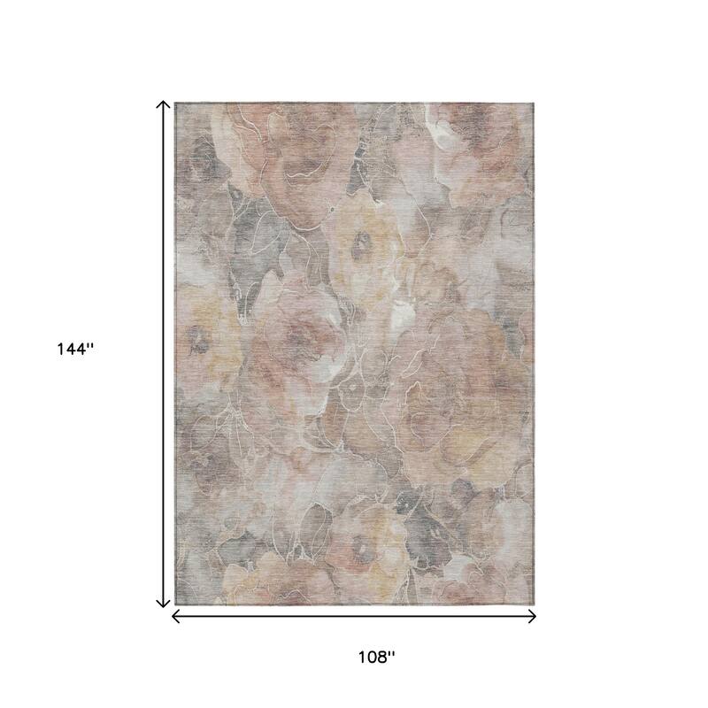 HomeRoots Floral Transitional Rectangle Outdoor Rug