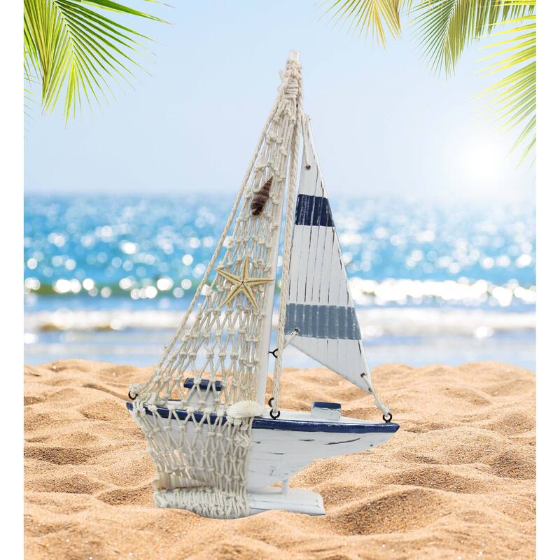 CoTa Global Boat Beach Frame, Lighthouse Decor, & Model Sailboat Decor