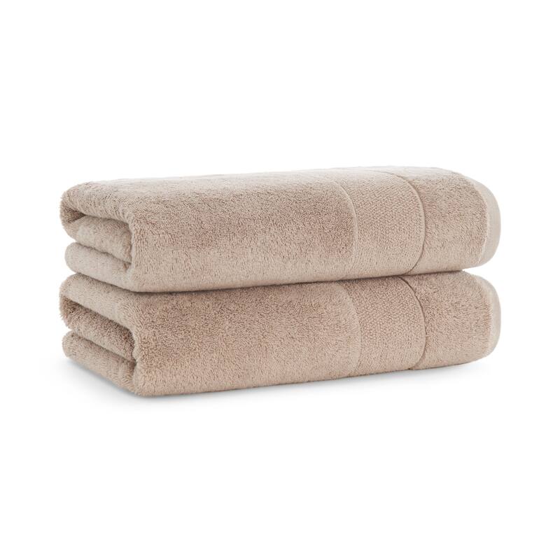 Aston & Arden Turkish Solid 2-Piece Bath Towels - 60x30 - Hummus