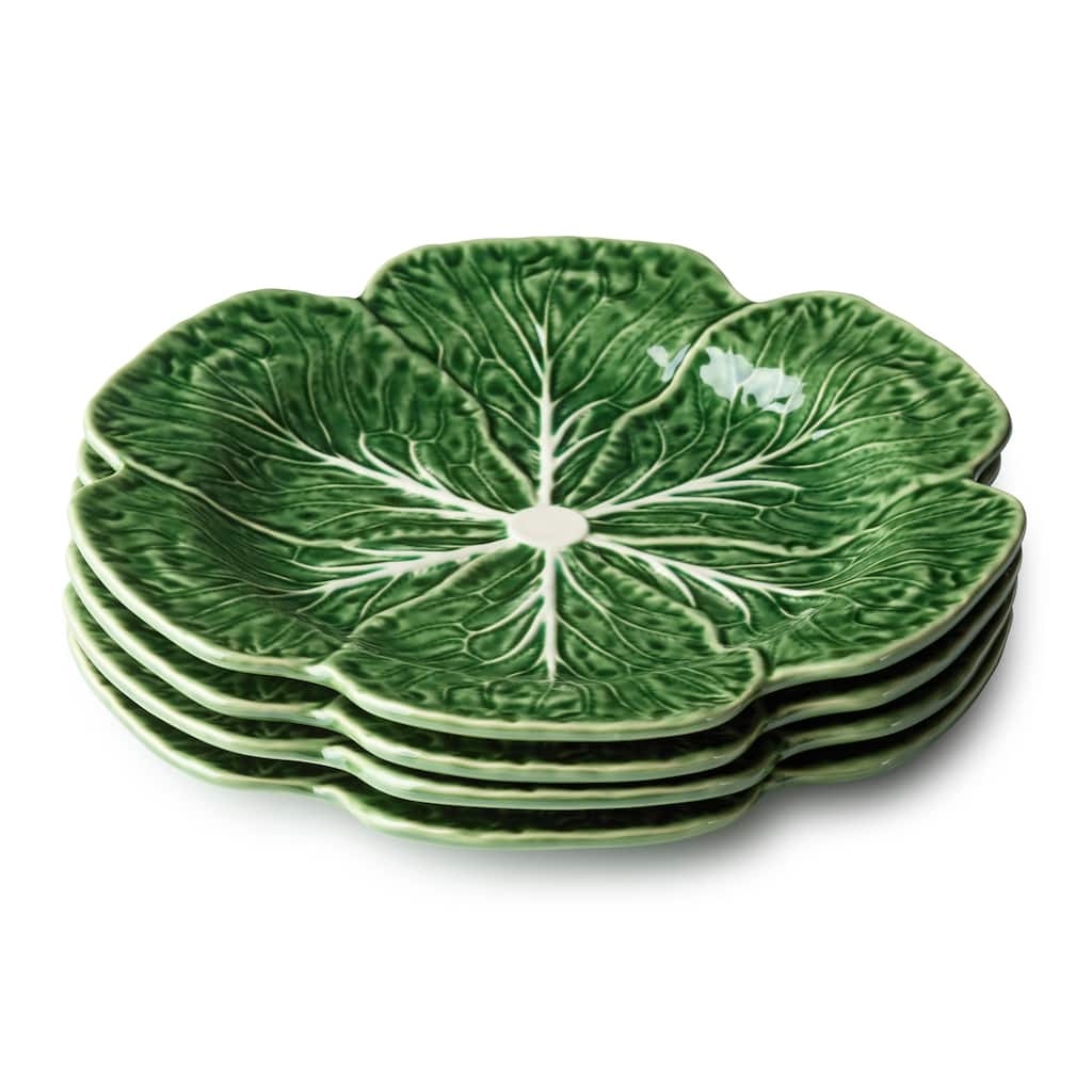 Certified International Le Jardin Set of 4 Cabbage 3-D Dinner Plate 11" - 11"W x 11"D x 1.25"H