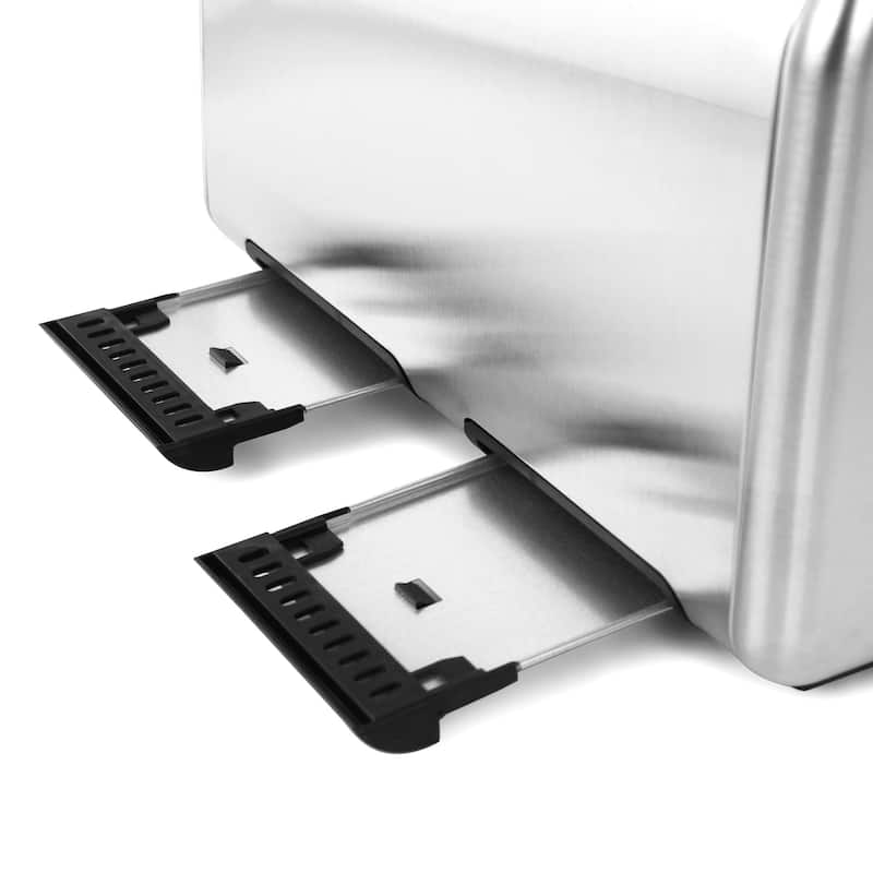 MegaChef 4 Slice Toaster in Stainless Steel Silver