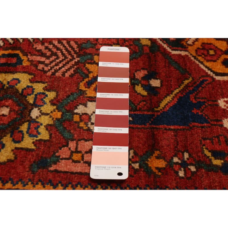 ECARPETGALLERY Hand-knotted Kayseri Dark Red Wool Rug - 3'9 x 13'1