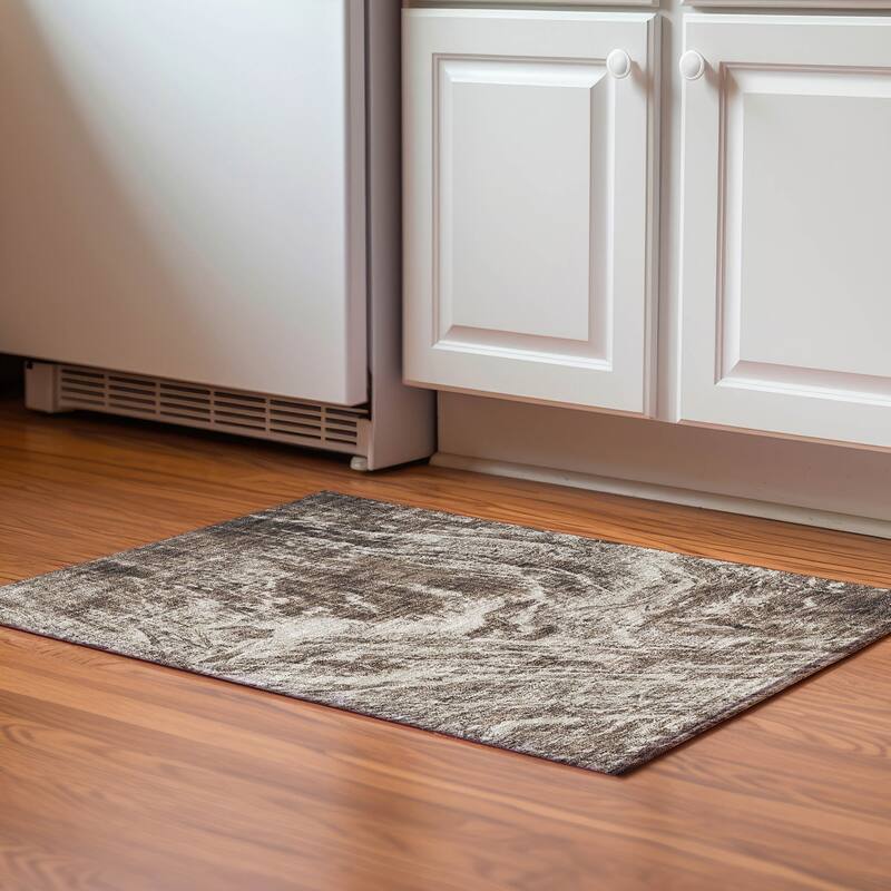Premium Washable Super Soft Modern Tide Mayfield Rug - Brown - 1'8" x 2'6"