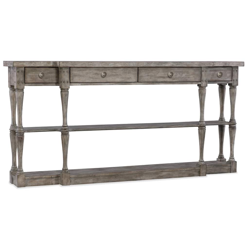 Hooker Furniture 12" Long Pecan and Poplar Wood Console Table from the