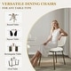 preview thumbnail 19 of 48, White Velvet Dining Chairs with Hammered Finish Metal Legs