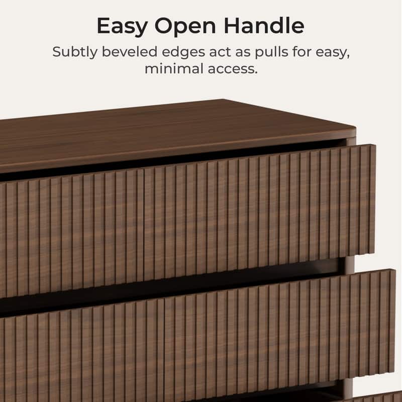 overstock mid century modern dresser Canel Mid Century Modern Walnut Dresser with 6 Drawers
