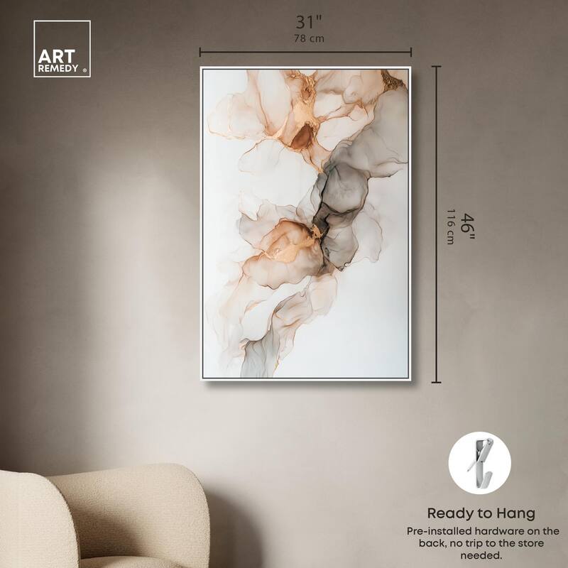 Smoky Gold Drift Canvas by Art Remedy