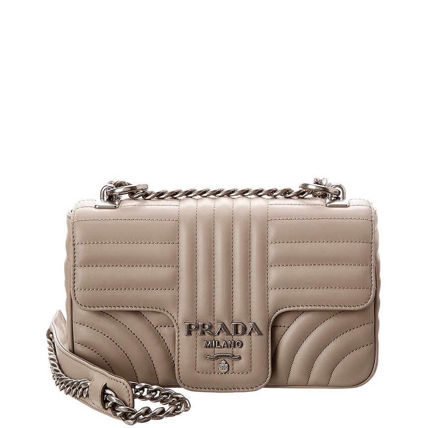 prada diagramme leather shoulder bag
