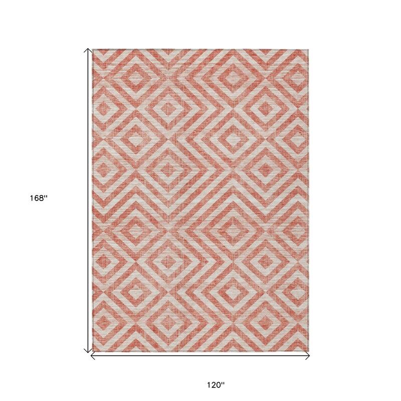 HomeRoots Geometric Transitional Rectangle Outdoor Rug
