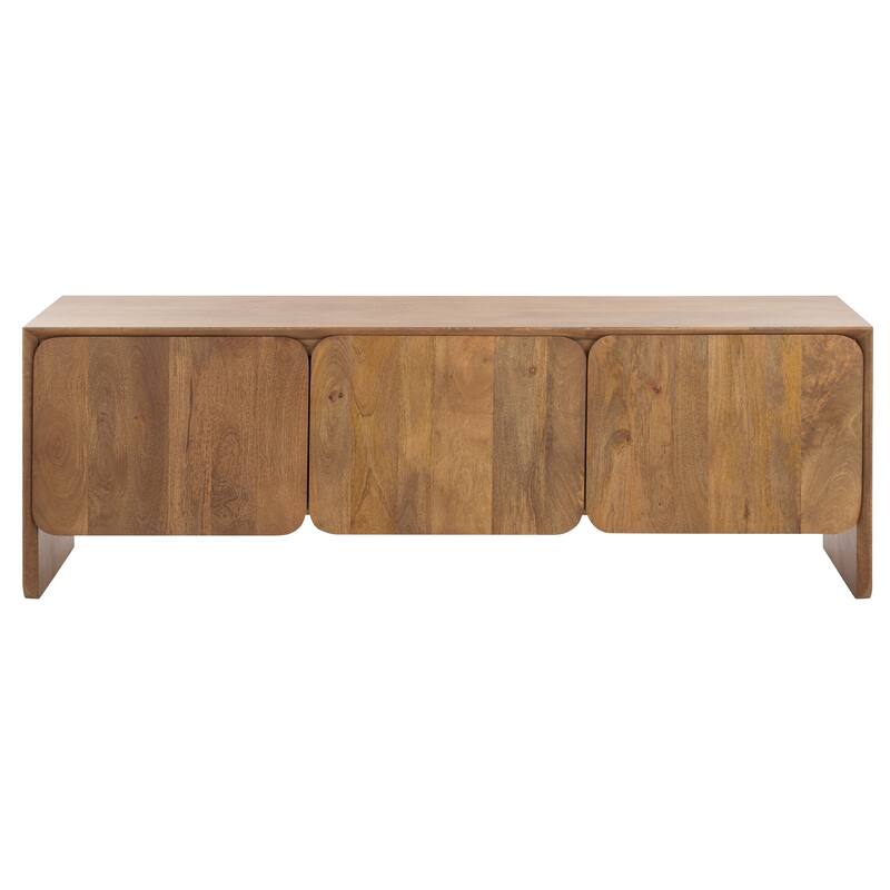 SAFAVIEH Couture Grigorio Solid Wood 3-Door Sideboard, Fully Assembled - 59"W x 16"D x 20"H